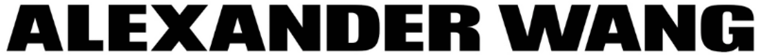 Black text reading "ALEXANDER WANG" in bold, uppercase letters on a white background, ideal for showcasing through large format printing.