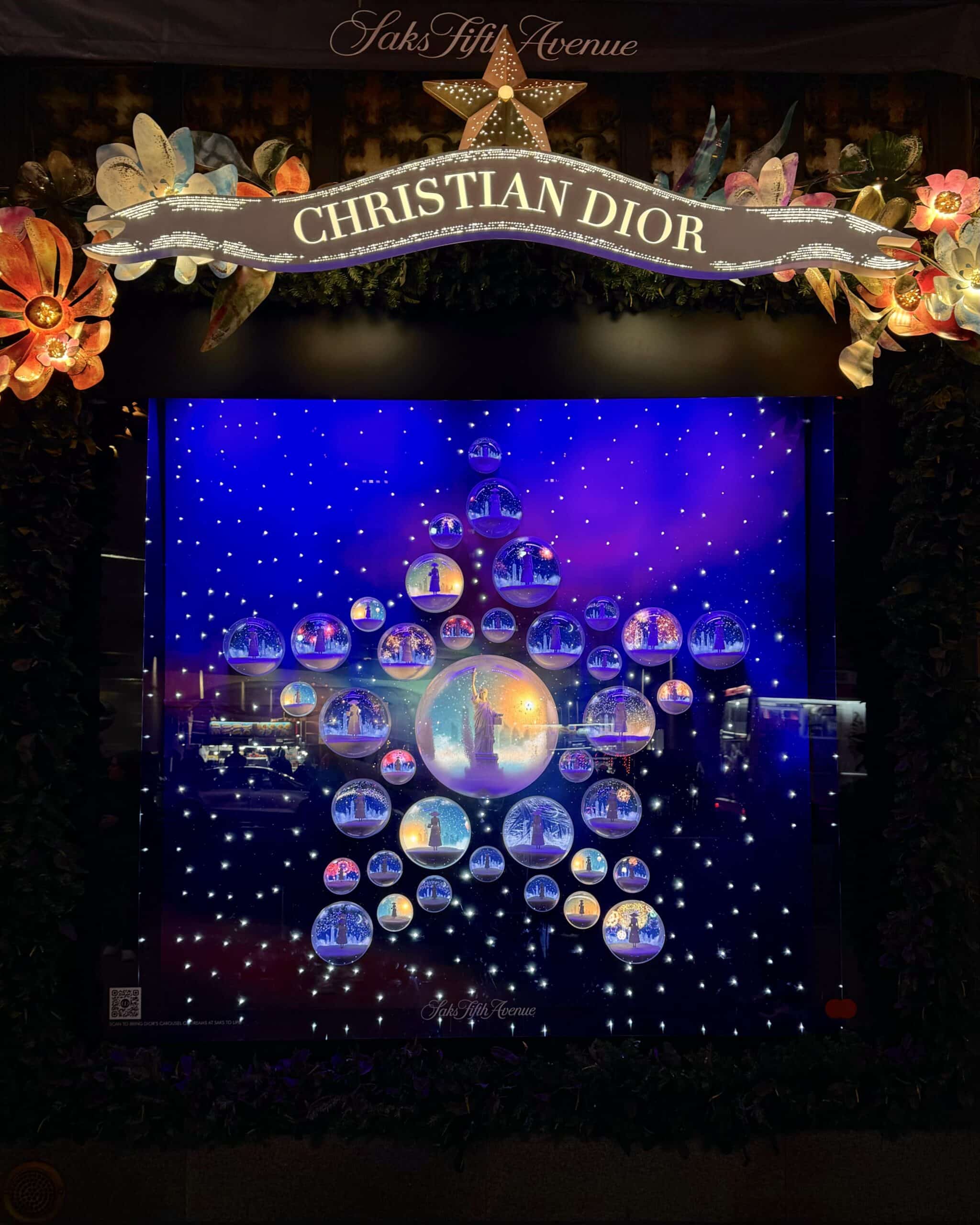 Dior x Saks "Carousel of Dreams" Holiday Window Display