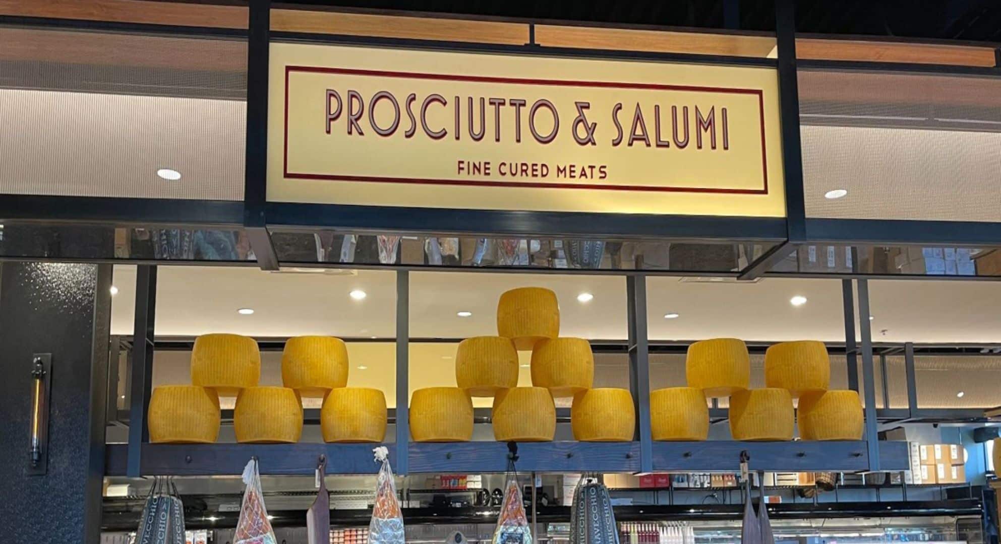 A store display showcasing a sign that reads 