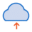 A cloud icon with an upward-facing orange arrow beneath it, reminiscent of the precision seen in 3D scanning.