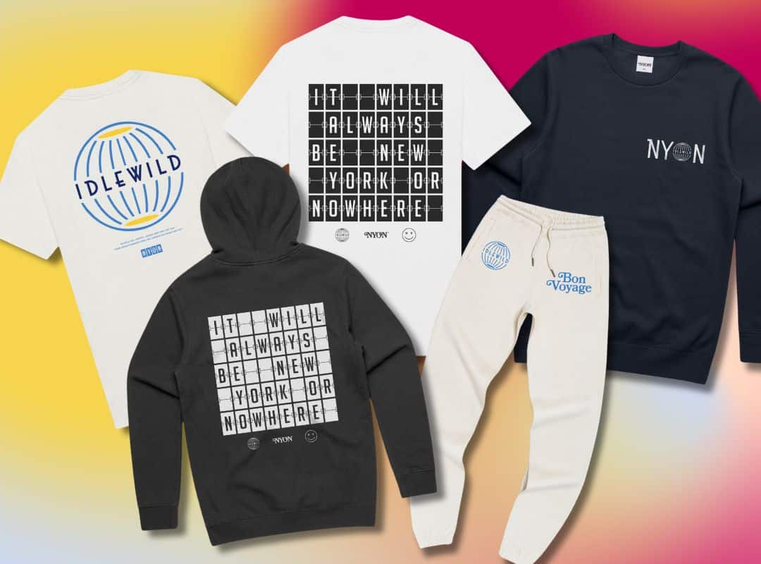 Discover a collection of casual clothing, including hoodies, t-shirts, and sweatpants adorned with New York-themed graphics on a colorful gradient background. Our designs take inspiration from 3D printing services for a unique and modern aesthetic.